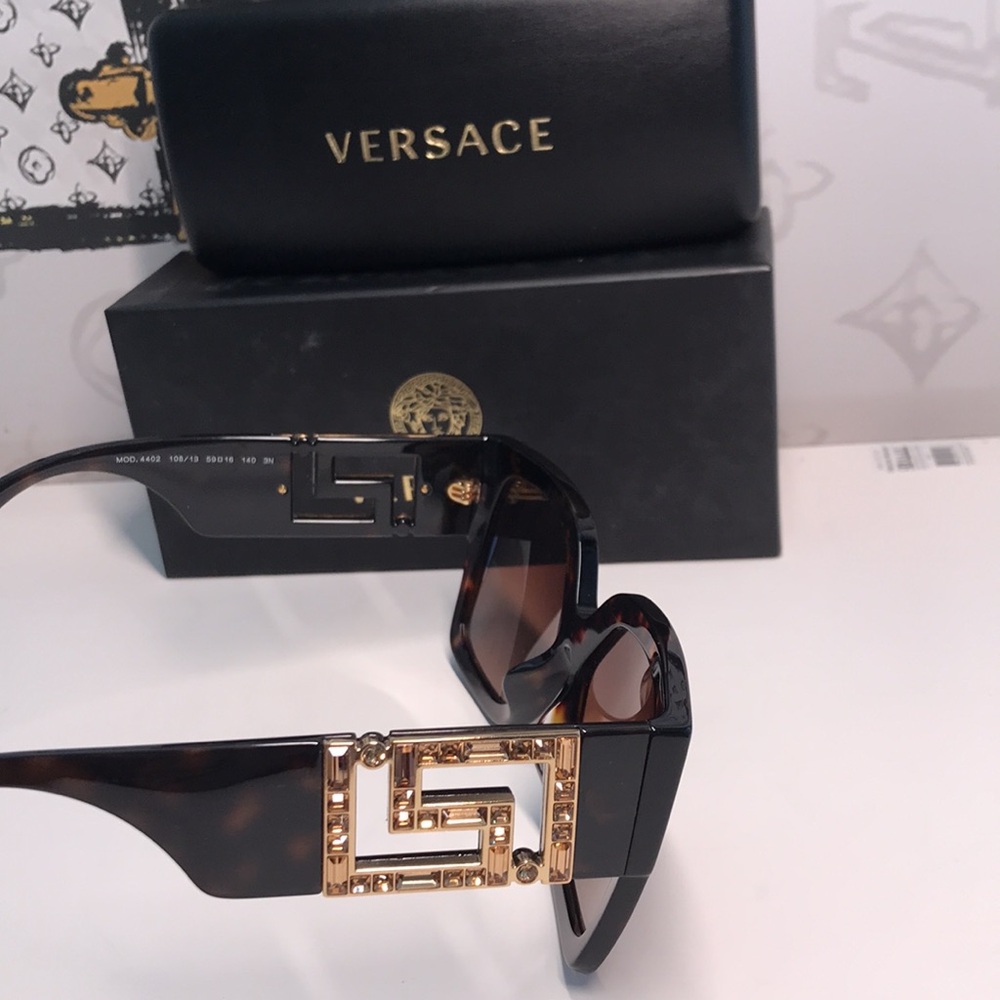 NEW AUTHENTIC Versace Tortoise Shell Sunglasses VE4402 8788 - Picture 12 of 16